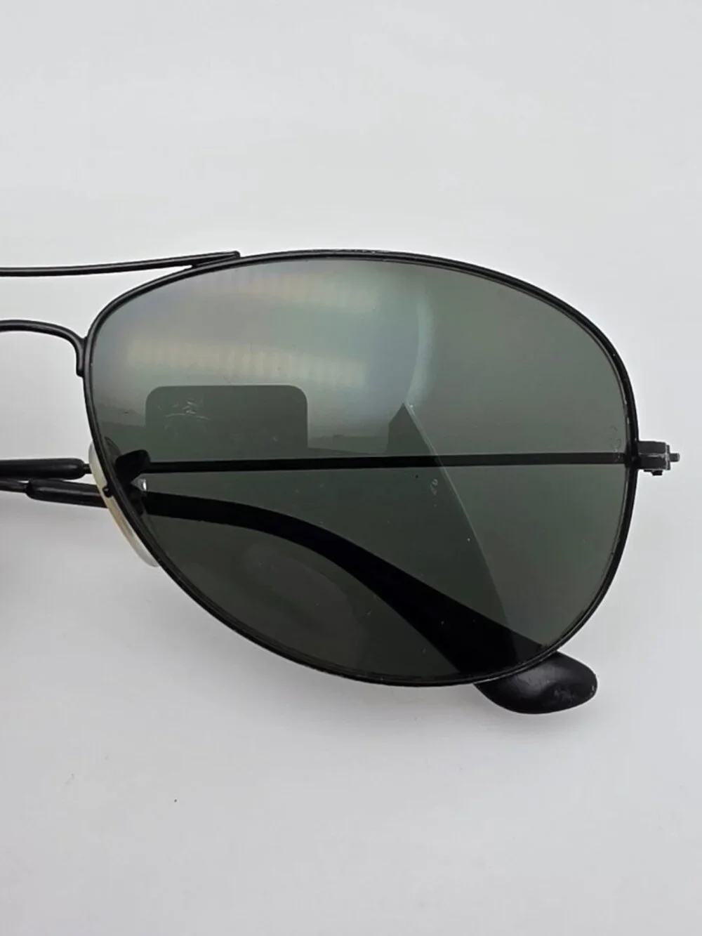 Ray-Ban RB3362 002 Cockpit Black Frame Polarized Green Lens Aviator Sunglasses